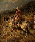 An Arab Horseman on the March by Adolf Schreyer